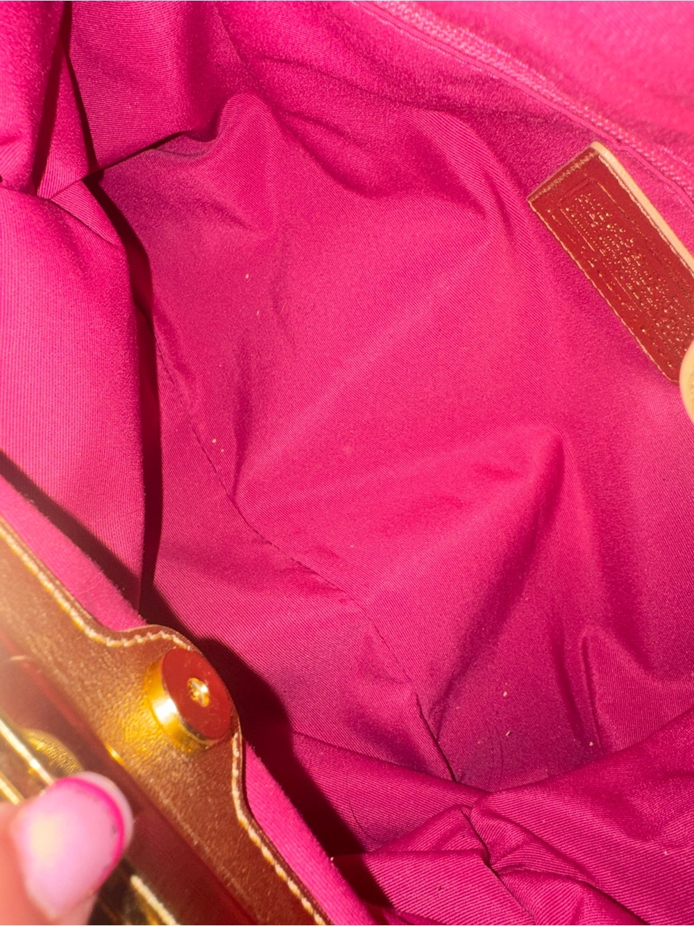 ATTENTION COLLECTORS Coach Poppy KISS LOCK Shoulder Bag Gold Toned Accents EUC - Picture 11 of 17